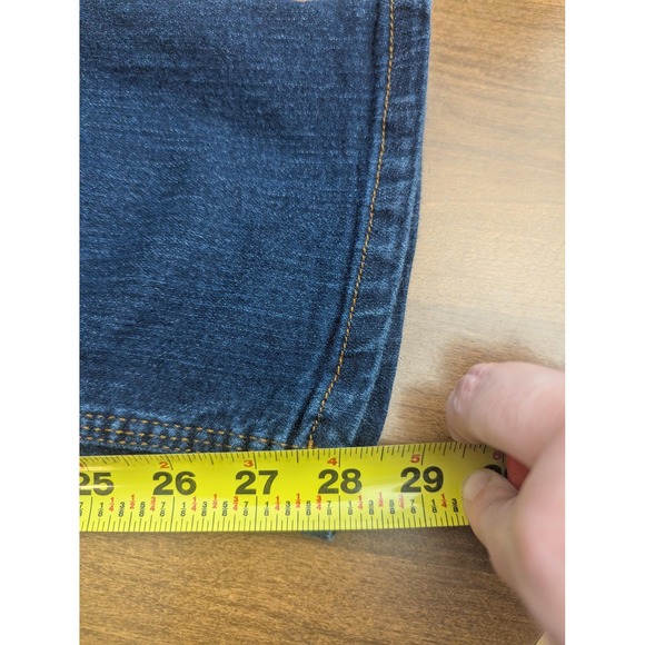 Origin Delta 68 Jeans Mens 38 Blue Dark Wash Made In USA Stretch Taper Denim - Picture 14 of 16